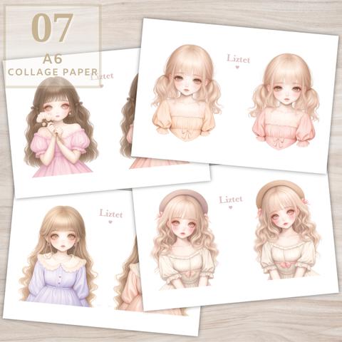 【新作】#7 LizGirl / A6 collagepaper Memo / 4種類 120枚set