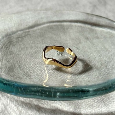 【12号/ゴールド】サージカルステンレス　指輪　リング　金属アレルギー対応　金属アレルギー　アクセサリー　ゆびわ　ring　シンプル　フォーマル　レディース　メンズ　ユニセックス　NAT-0907