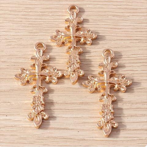 【2個】Cross Charm KCGold【M-449】