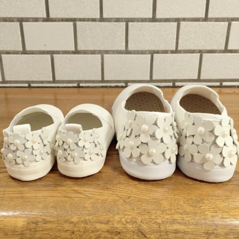 再販 spring flowers slipon 親子set 3セット限定