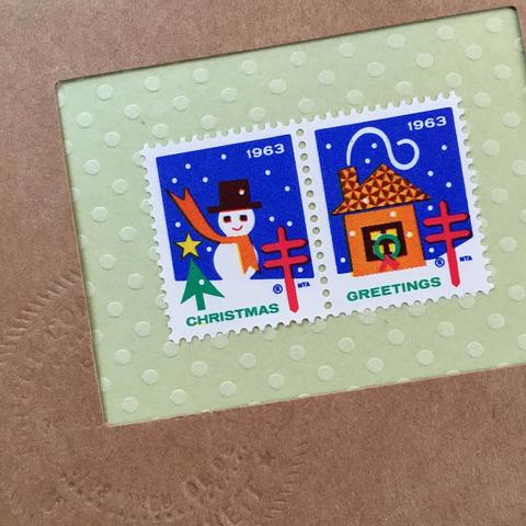 x‘mas sealのartmuseum　USA　stamp 