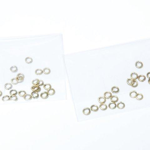 【極小】　丸カン3ｍｍ　径線0.6ｍｍ　金古美　２０個×２