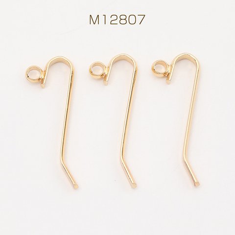 M12807  18個  ポニーフック金具 カン付き 差し込み式ヘア金具 ゴールド 32mm  3 x（6ヶ）