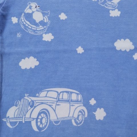 型染め120㎝動物子供Tシャツ ～パンダ&車～