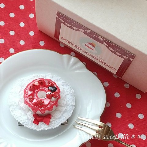 いちごのドリップケーキ🍓ヘッドドレス