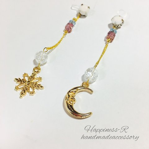 snowmoonピアス.イヤリング