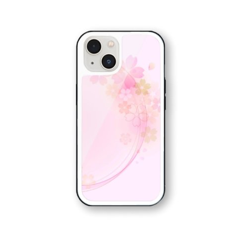 桜 47 強化ガラス iPhoneケース　さくら　iPhone13 iPhone12 iPhone11 iPhoneSE2  iPhoneSE3