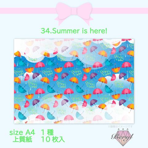 ラッピングペーパー34.summer is here!