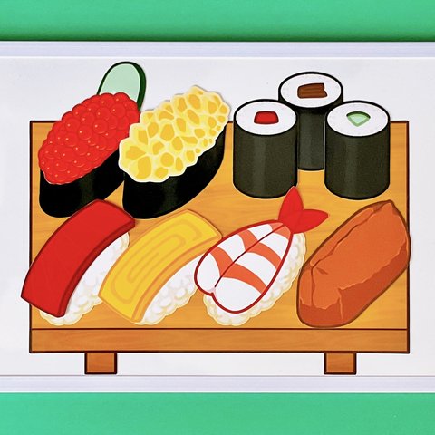 ［2023年7月リニューアル］マグネット遊び　お寿司セット