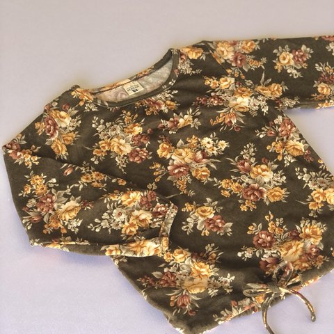 Vintage floral tops　ビンテージフラワー　ビンテージ調　花柄　キッズトップス　キッズ　キッズアパレル　キッズ服　出産記念　ギフト　韓国服　韓国子供服