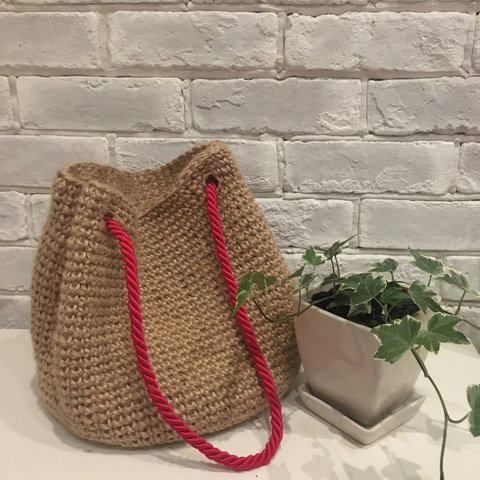 《受注販売》赤ロープ♡2way巾着bag