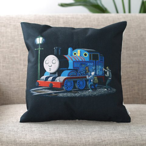 クッションカバー Banksy バンクシー THOMAS jubileecushionba052