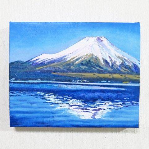 ミニ油絵富士山シリーズ（逆さ富士）