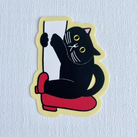 【NEW】甘えん坊な黒猫ステッカー