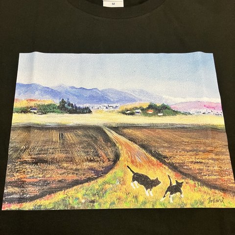 黒Tシャツ　長野生まれにゃ