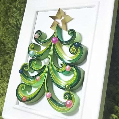 クイリングアート・クリスマスツリー