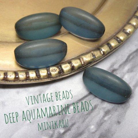 deep aquamarine beads ～4pcs〜