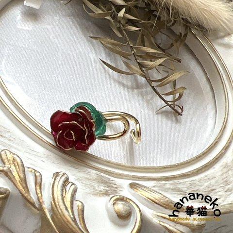 HF7＊薔薇のイヤーカフ