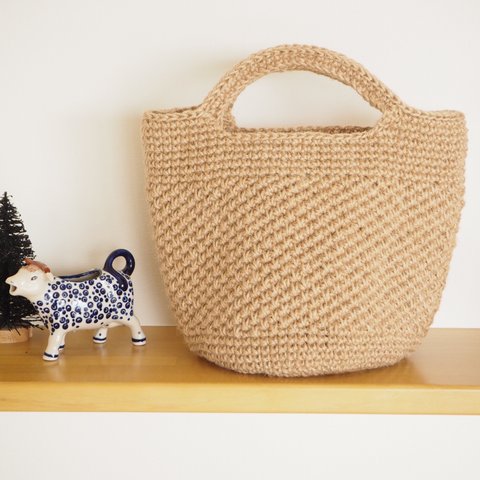 手編みの麻紐のバッグ　（63）