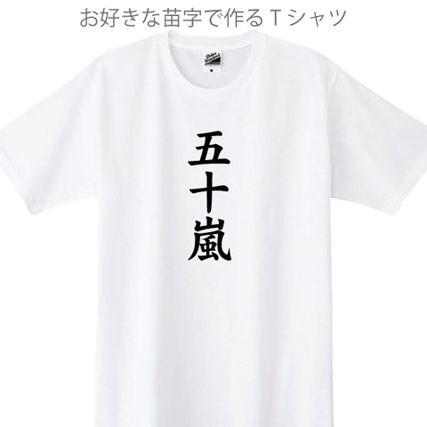 送料無料 お好きな苗字（縦書き3文字まで）で作れるTシャツ Tシャツカラー全3色　オリジナルTシャツ　文字Ｔシャツ