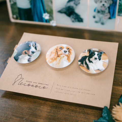 ♡写真で簡単マグネット♡　PhotoPrint magnet　３個セット　[PM3]