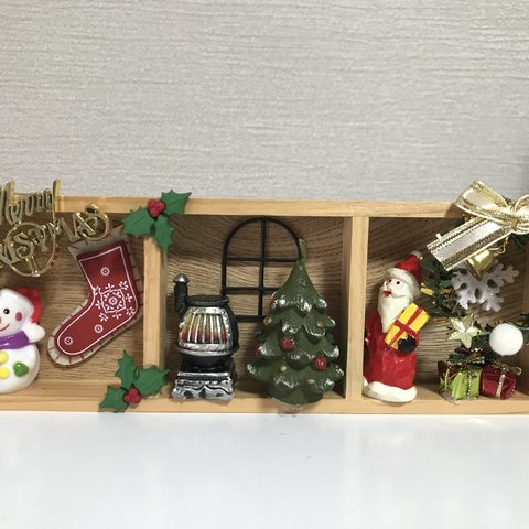 クリスマス3つ仕切り(ストーブ)