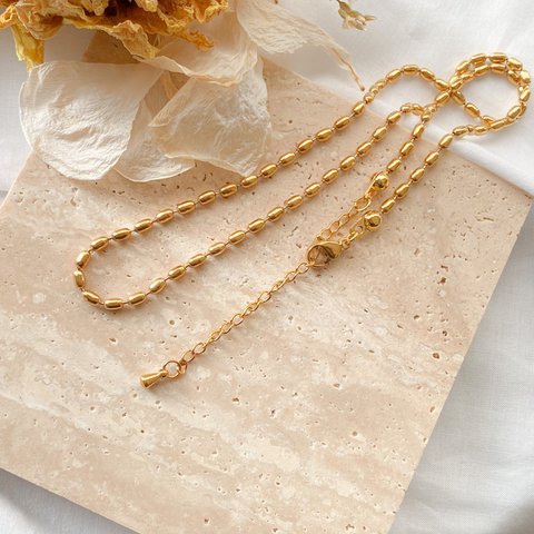 oval chain necklace-オーバルチェーンネックレス-