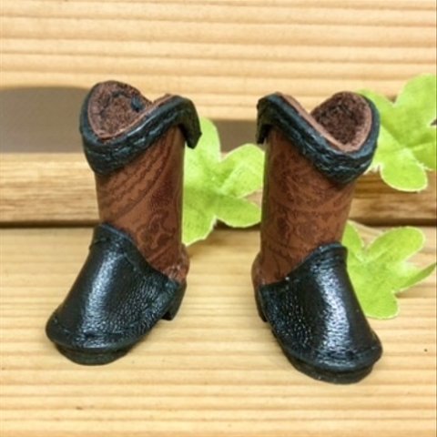 森き　ペイズリーウエスターンブーツ　　　miniature boots.