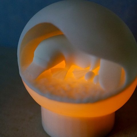 カモノハシのランプ "brooding of eggs"【特集掲載】 - 3DプリントのLEDキャンドルカバー