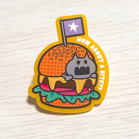 バイキンハンバーガーのアクリルブローチ