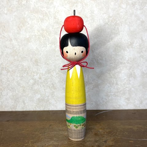 【SOLD】土湯こけし《ふくしまっ子  黄色ちゃん》