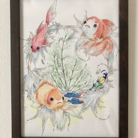 水彩画「生々流転」