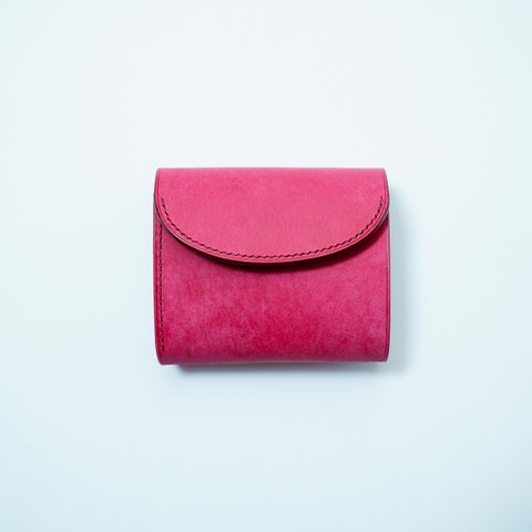 flap mini wallet [ ピンクレッド ] ミニ財布 コンパクトウォレット