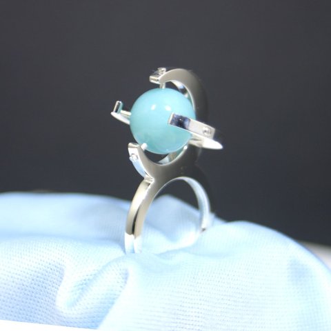 Sphere in the Moon Ring #10 Silver Amazonite アマゾナイト