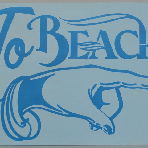 To Beach Sign【ウッドサイン】