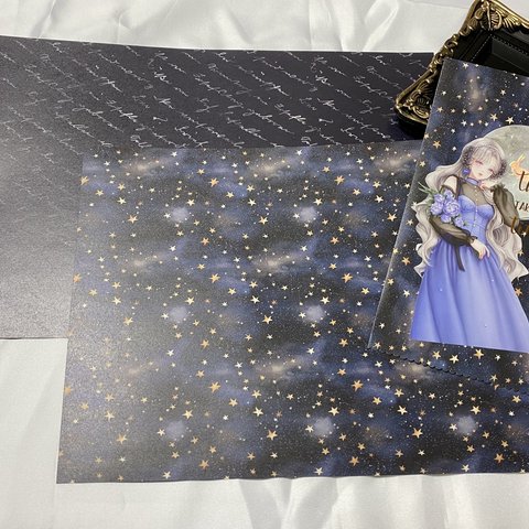 【D-74】デザインペーパー　Starry sky