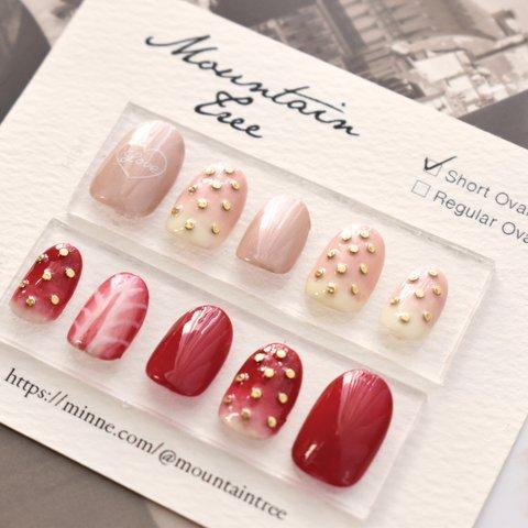 Nail tip♡strawberry mix