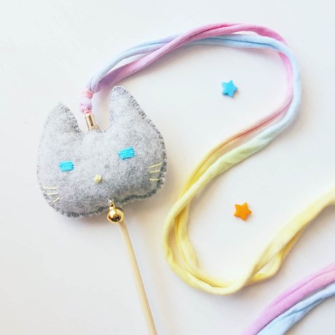 ★sold out★猫ステッキ　グレーにゃんこ