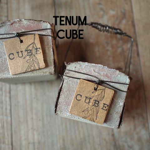 CUBE缶/tc145/リメイク缶/ブリキワイヤーカゴ