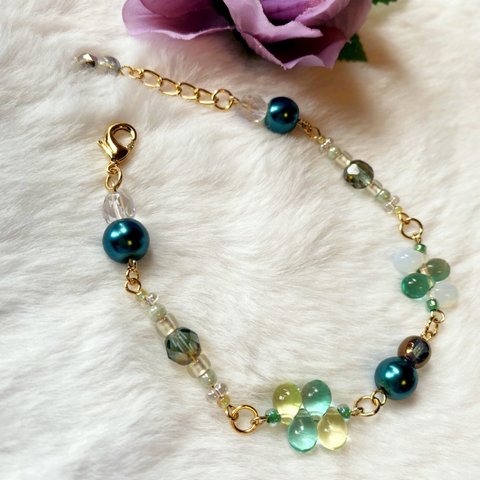 【送料はショップ負担】自然のしずくブレスレット🍀drop bracelet ✨