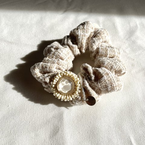 mori mori scrunchie ivory（シュシュ）