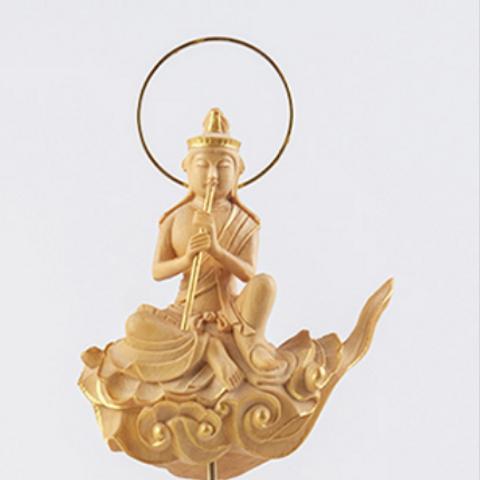 雲中供養菩薩 高品質 仏教美術品 美術工芸品 彫刻 置物