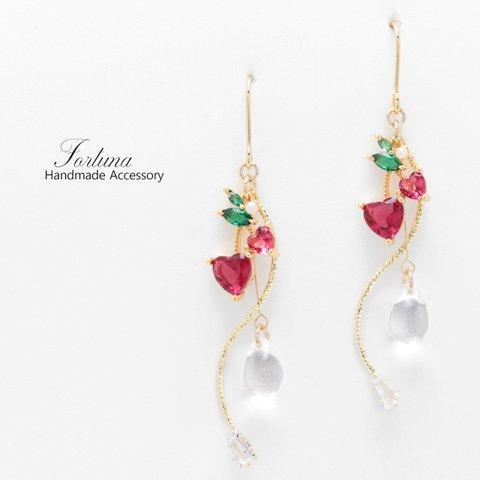 Cherry(1049) ピアス/イヤリング/ノンホールピアス/樹脂ピアス