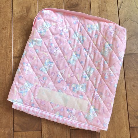 防災クッションカバー☆30×33cm厚み5cm ゴムバンド付き　裏地サテンつき【テディベア柄】★BK.3 女の子　座布団カバー　入園｜Hoshizora☆ほしぞら