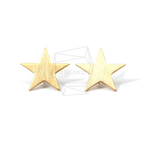 ERG-544-MG【2個入り】スターピアス,Star Earring Post/20mm x 20mm