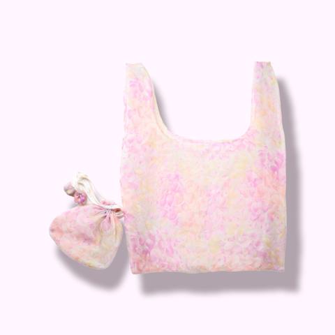 シルクオーガンジ―　巾着＆ハンドバッグ　－桜ー