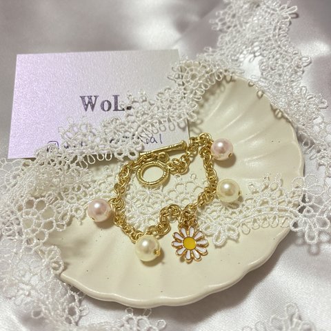 【＃８】daisy pearl bracelet