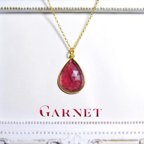SALE☆☆☆ New『Garnet』の世界でひとつの天然石ネックレスsilver925 + 22kgf