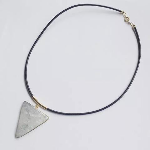 marble leather choker