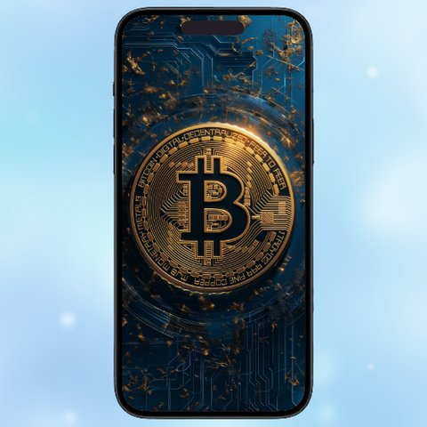 スマホ壁紙シリーズ「ビットコイン」#004